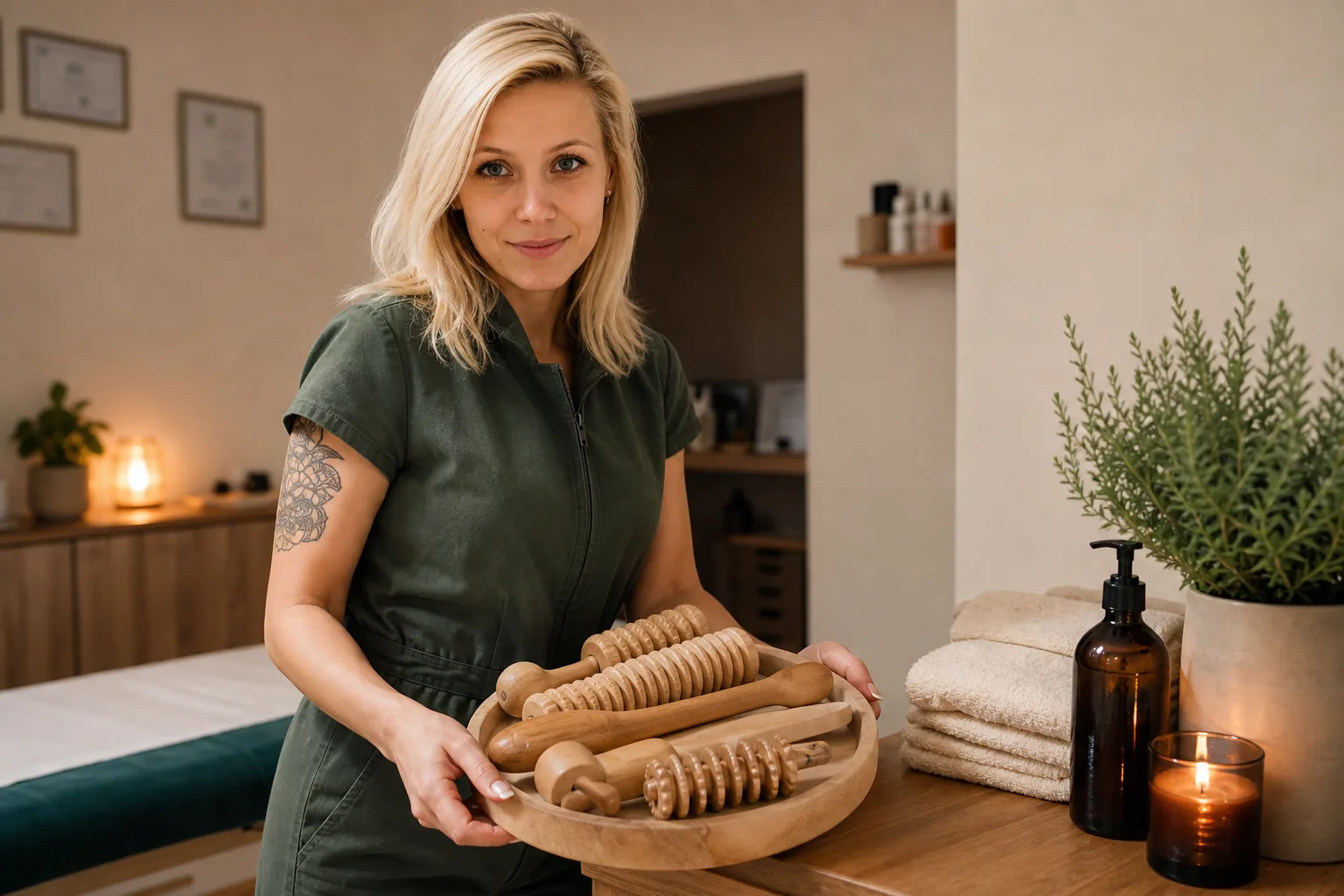Maderoterapia (Antycellulitowy) w gabinecie na Junikowie