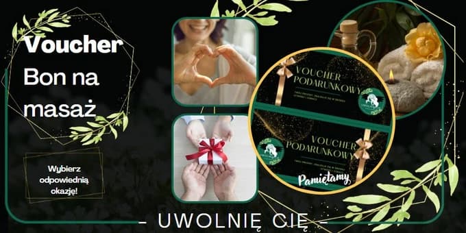 Elegancki voucher prezentowy na masaż